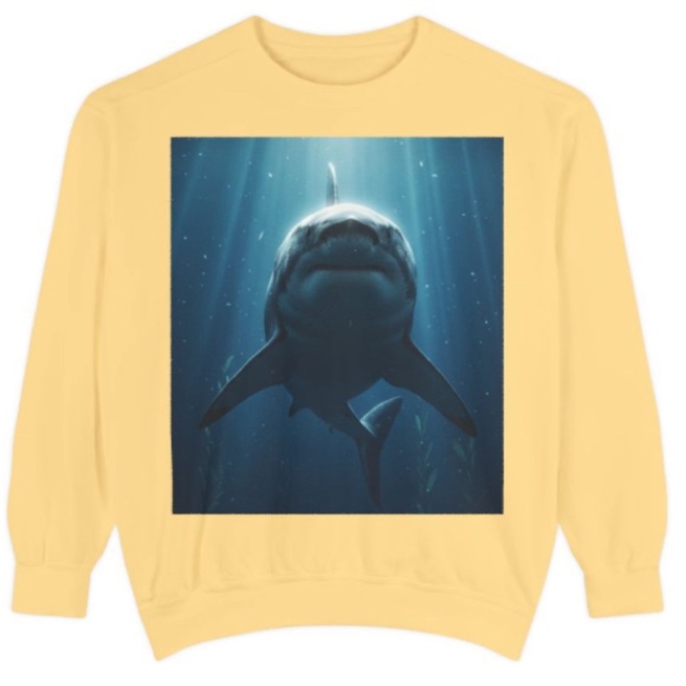 Yellow Shark Graphic Sweatshirt